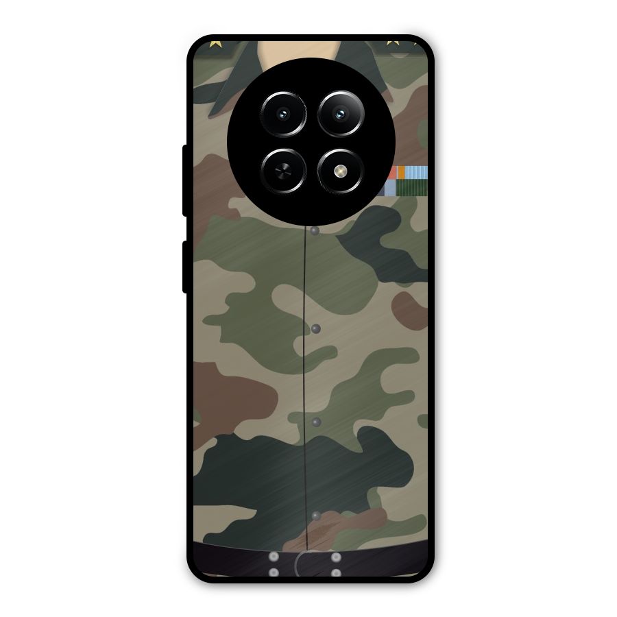 Army Uniform Metal Back Case for Realme Narzo N65