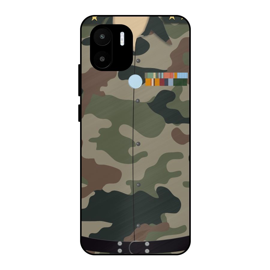 Army Uniform Metal Back Case for Redmi A1+
