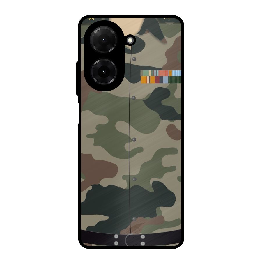 Army Uniform Metal Back Case for Redmi A5 4G