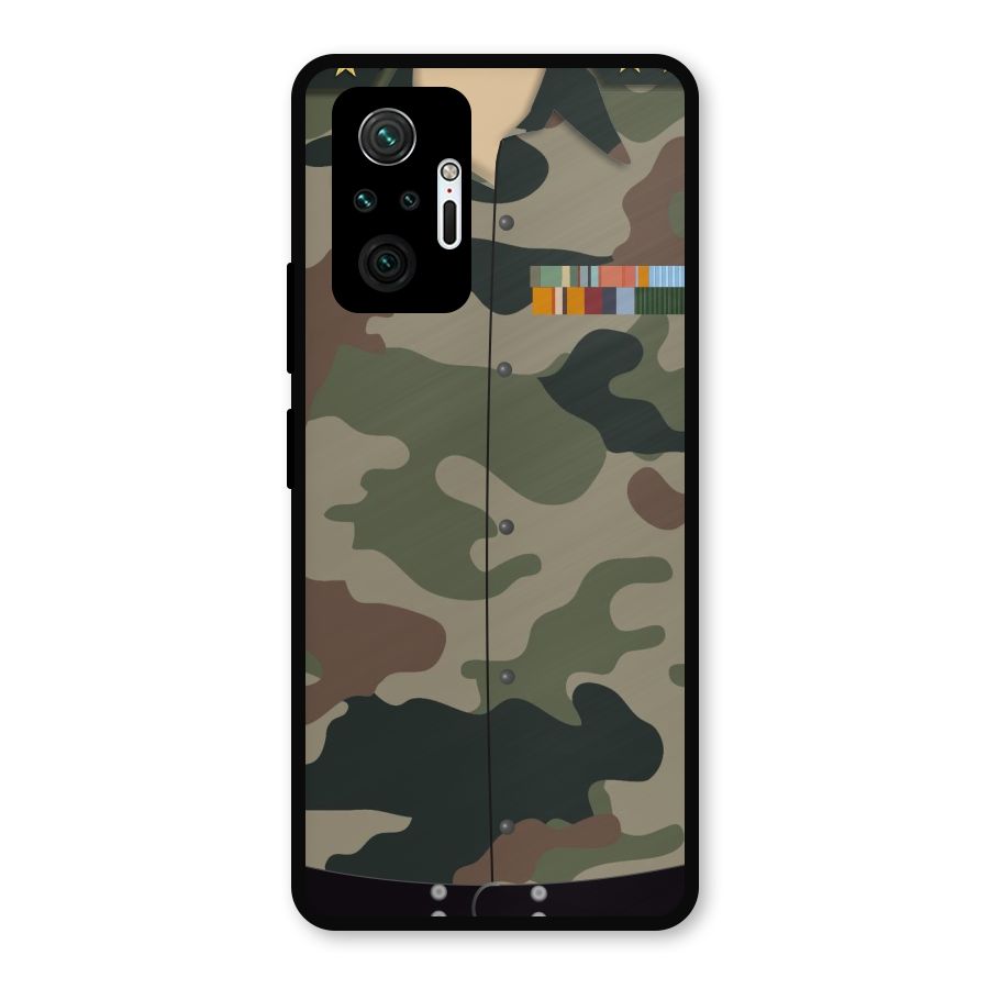 Army Uniform Metal Back Case for Redmi Note 10 Pro Max