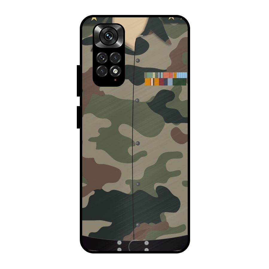 Army Uniform Metal Back Case for Redmi Note 11 Pro Plus 5G