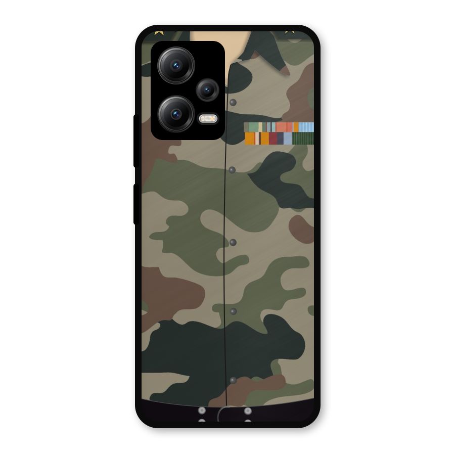 Army Uniform Metal Back Case for Redmi Note 12 5G