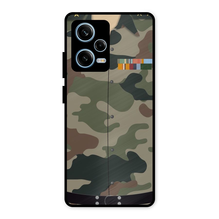 Army Uniform Metal Back Case for Redmi Note 12 Pro