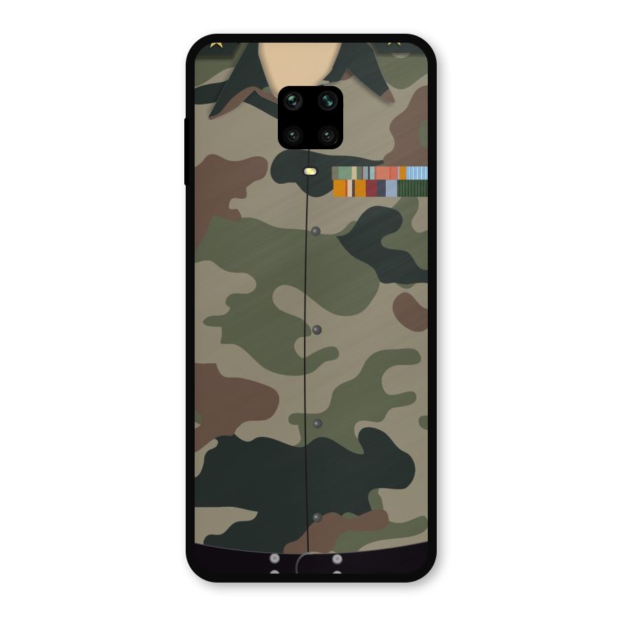 Army Uniform Metal Back Case for Redmi Note 9 Pro Max