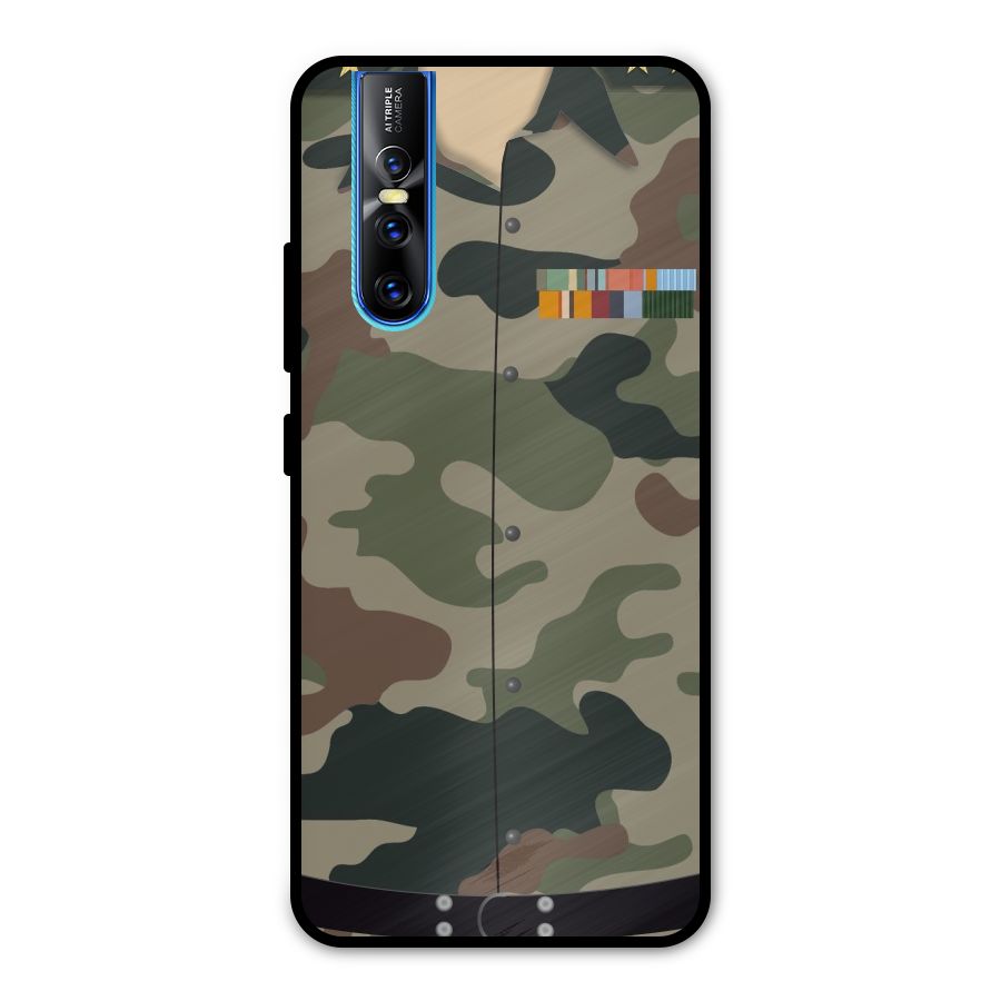 Army Uniform Metal Back Case for Vivo V15 Pro
