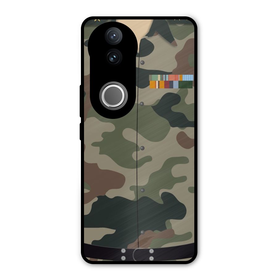 Army Uniform Metal Back Case for Vivo V50
