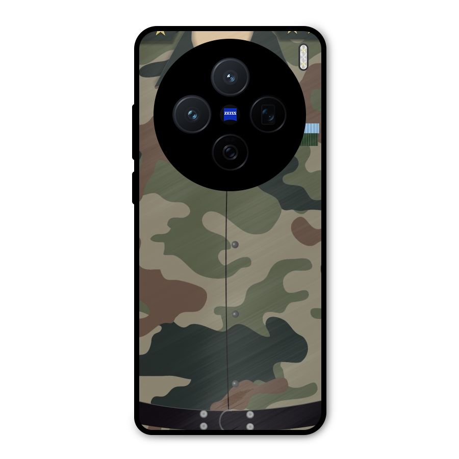 Army Uniform Metal Back Case for Vivo X200