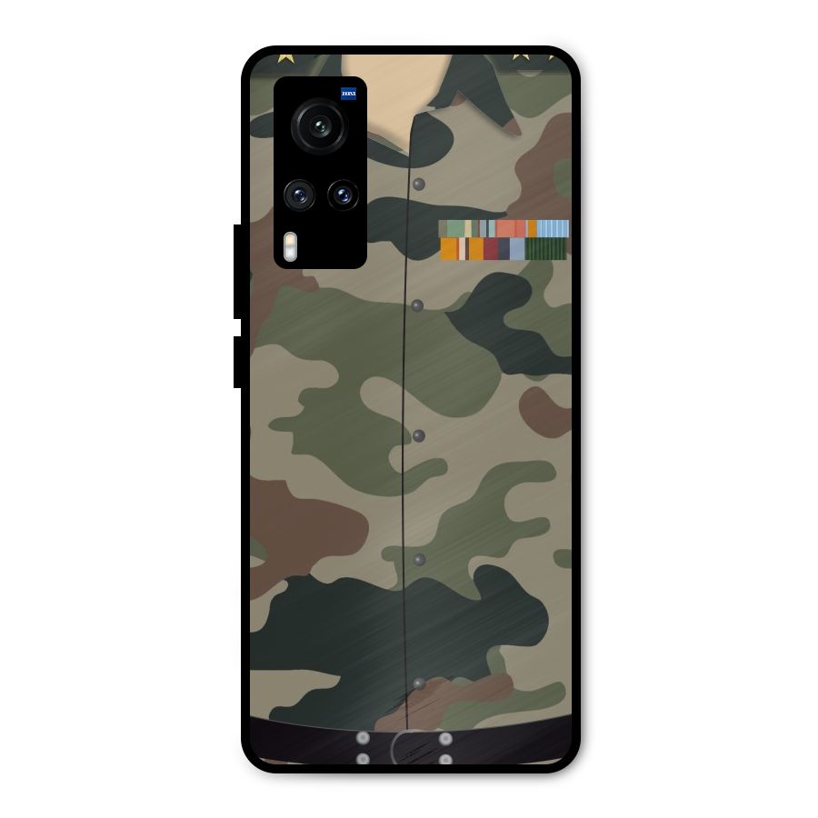 Army Uniform Metal Back Case for Vivo X60