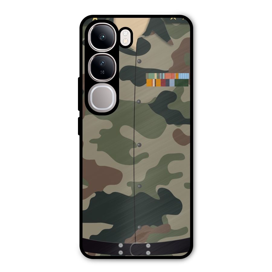 Army Uniform Metal Back Case for Vivo Y300