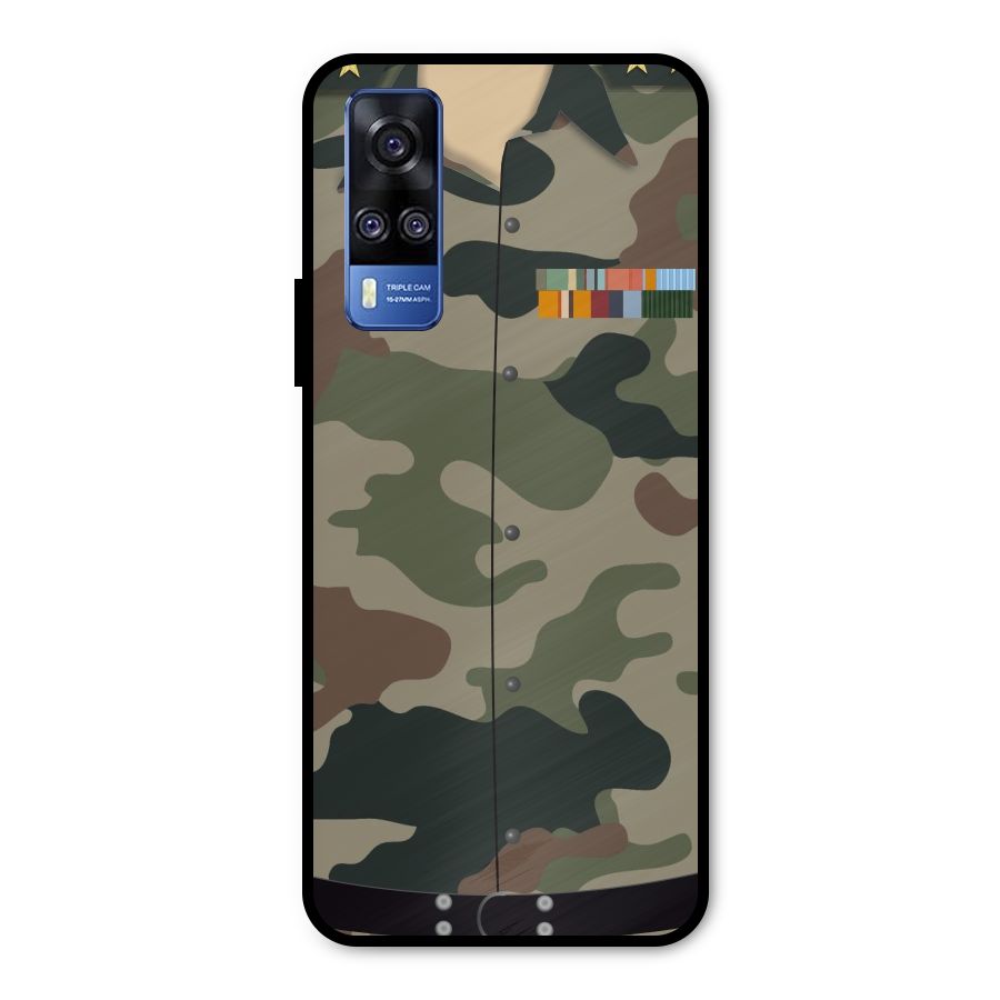 Army Uniform Metal Back Case for Vivo Y51A
