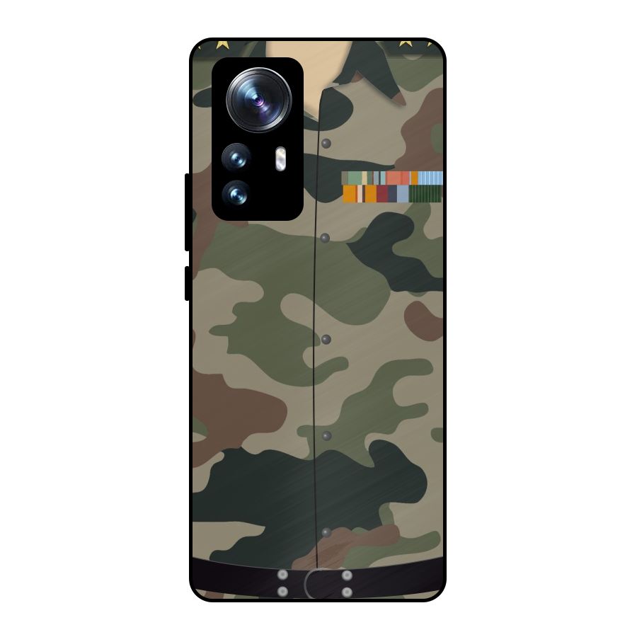Army Uniform Metal Back Case for Xiaomi 12 Pro