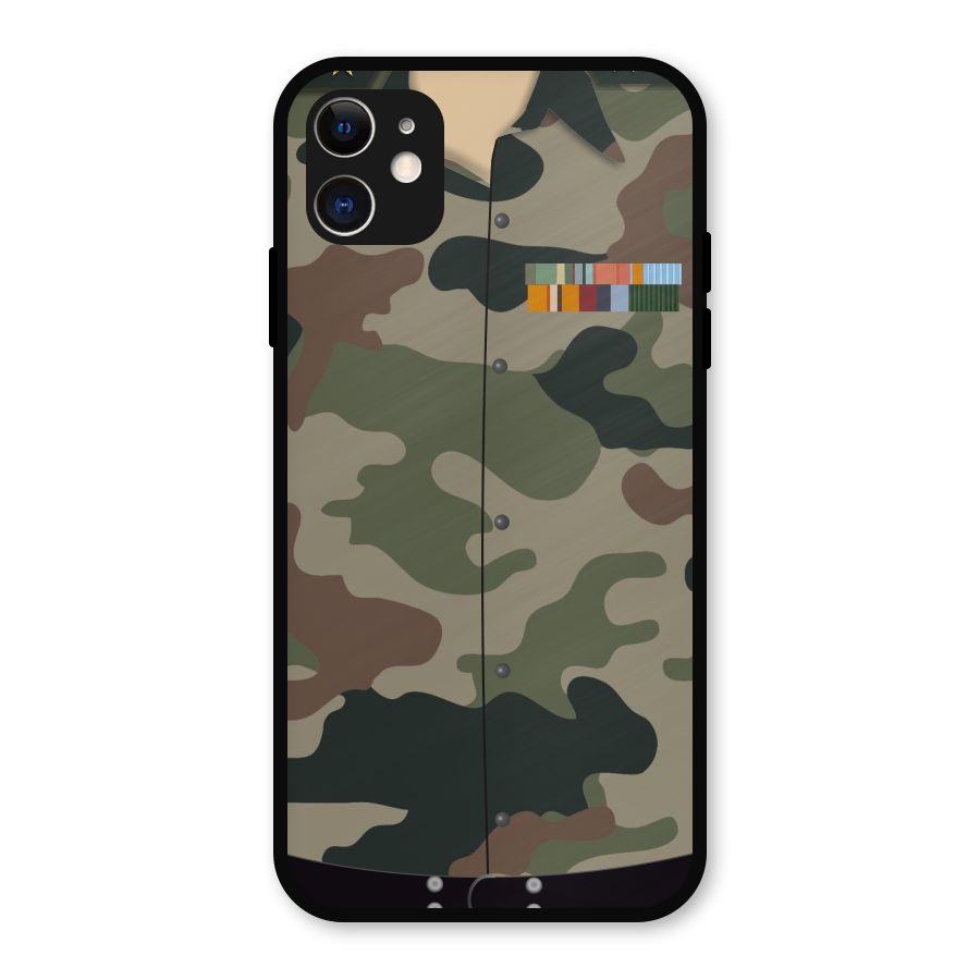 Army Uniform Metal Back Case for iPhone 11