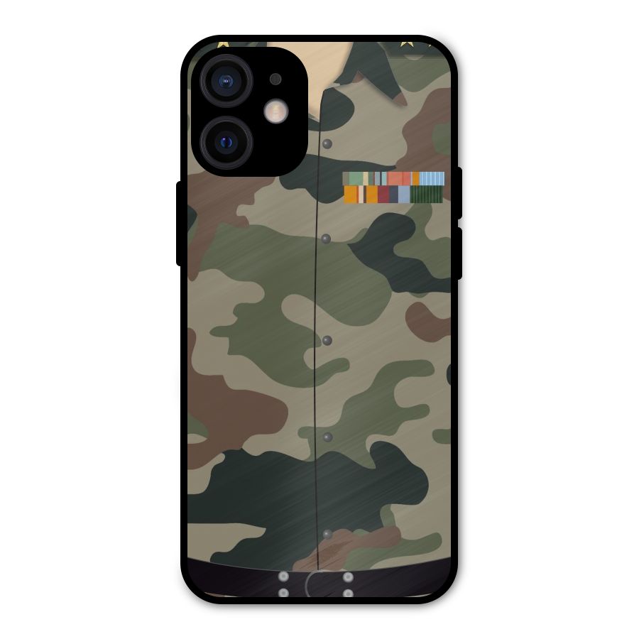Army Uniform Metal Back Case for iPhone 12 Mini