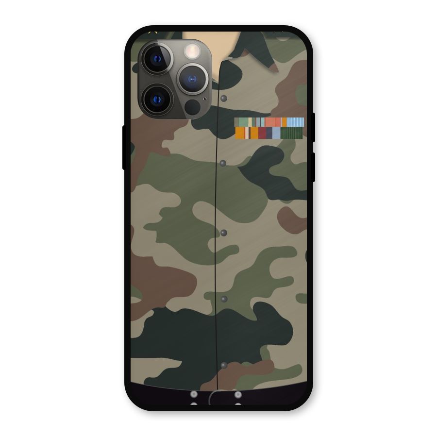 Army Uniform Metal Back Case for iPhone 12 Pro