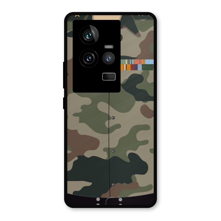 Army Uniform Metal Back Case for iQOO 11 5G