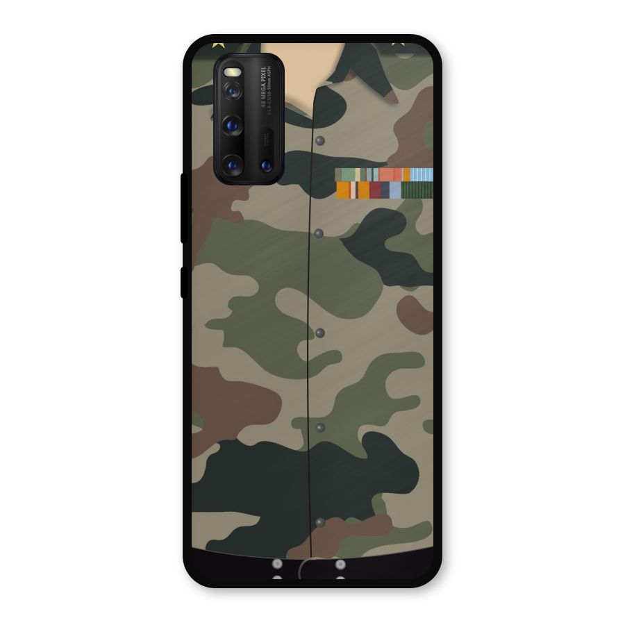Army Uniform Metal Back Case for iQOO 3