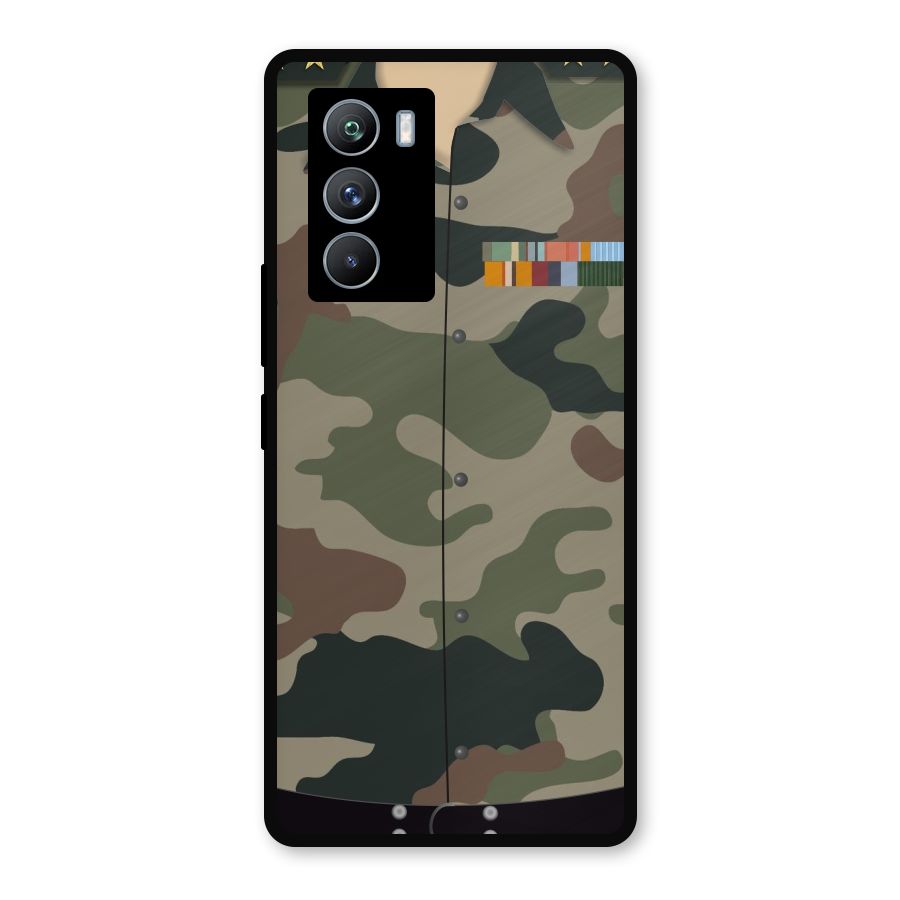 Army Uniform Metal Back Case for iQOO 9 SE