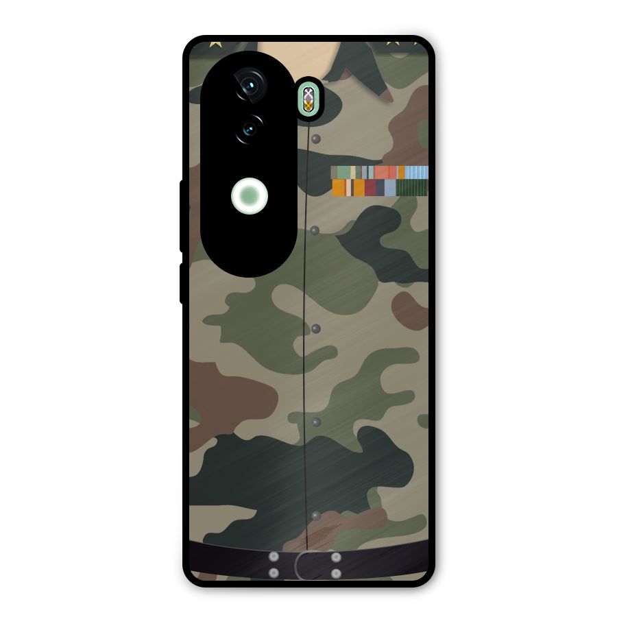 Army Uniform Metal Back Case for iQOO Z9s