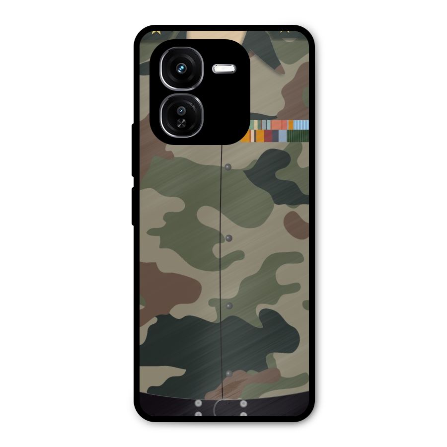 Army Uniform Metal Back Case for iQOO Z9x