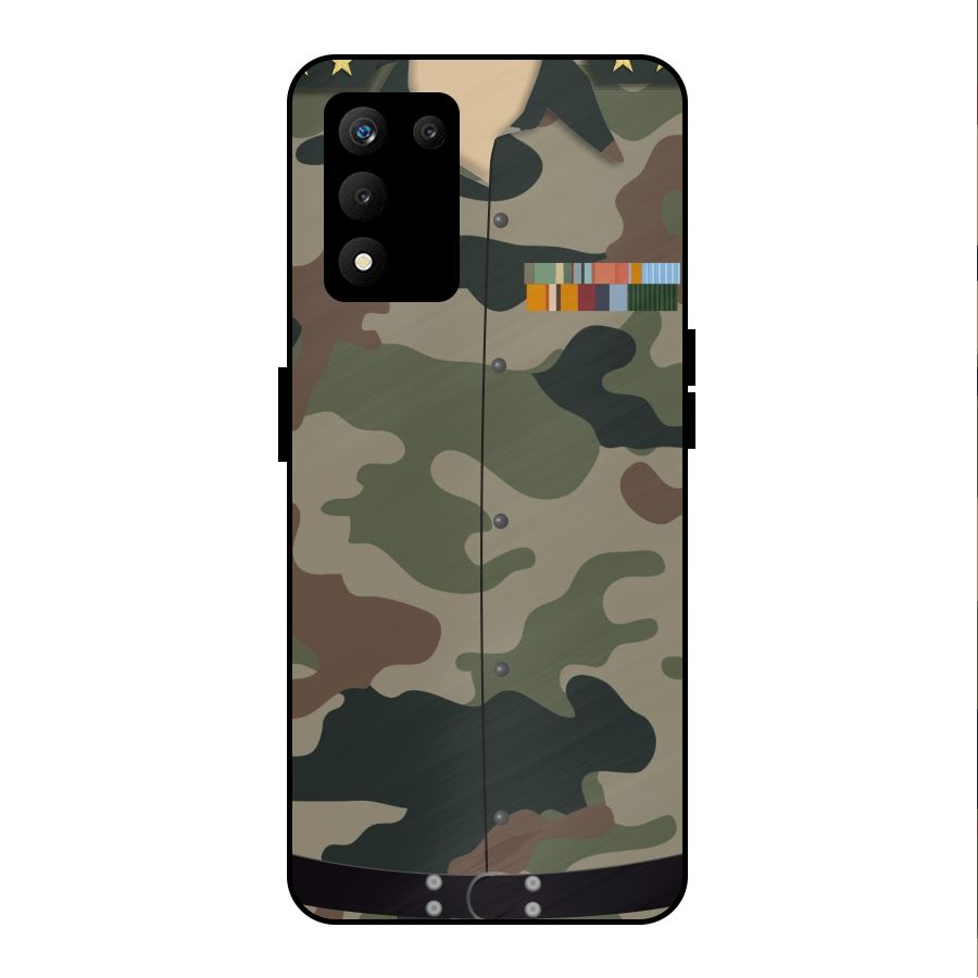 Army Uniform Metal Back Case for realme 9 5G SE