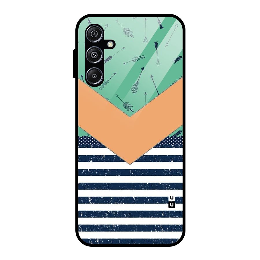 Arrows and Stripes Glass Back Case for Galaxy M34 5G