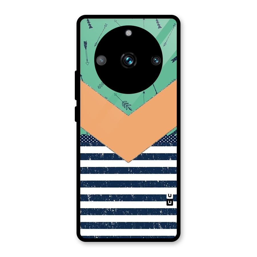 Arrows and Stripes Glass Back Case for Realme 11 Pro
