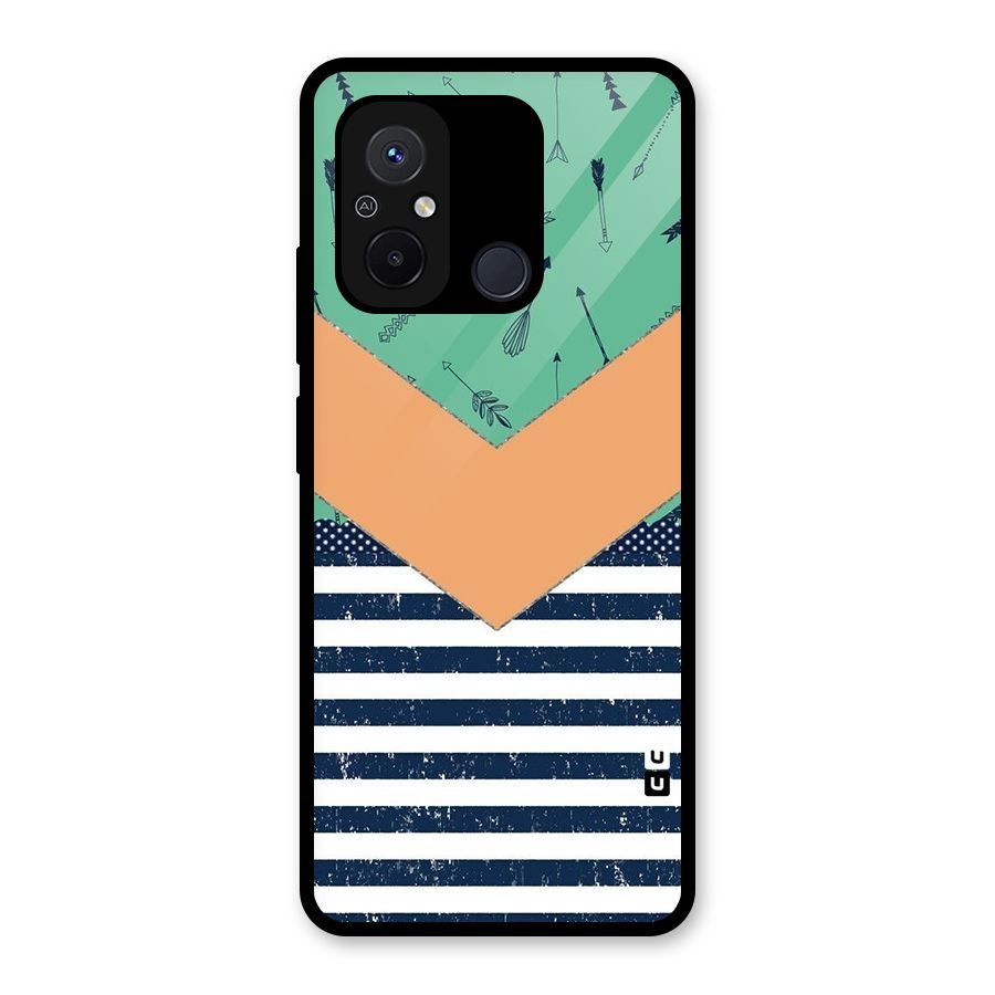 Arrows and Stripes Glass Back Case for Redmi 12C