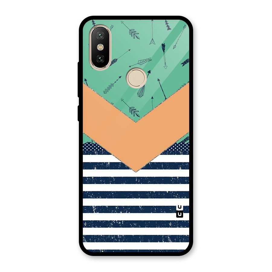 Arrows and Stripes Glass Back Case for Redmi A2