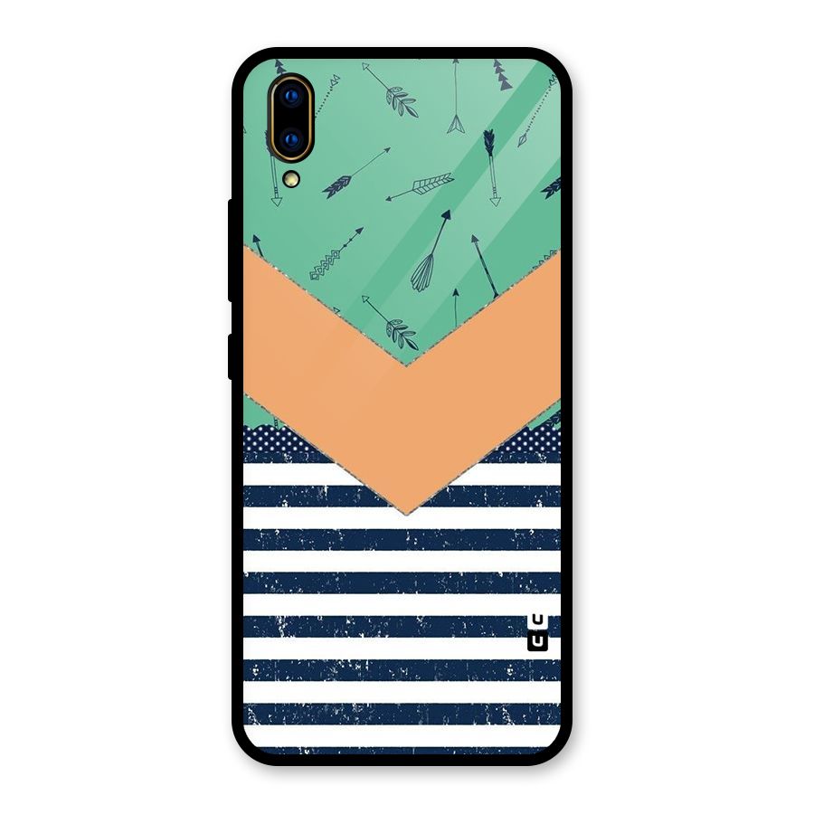 Arrows and Stripes Glass Back Case for Vivo V11 Pro