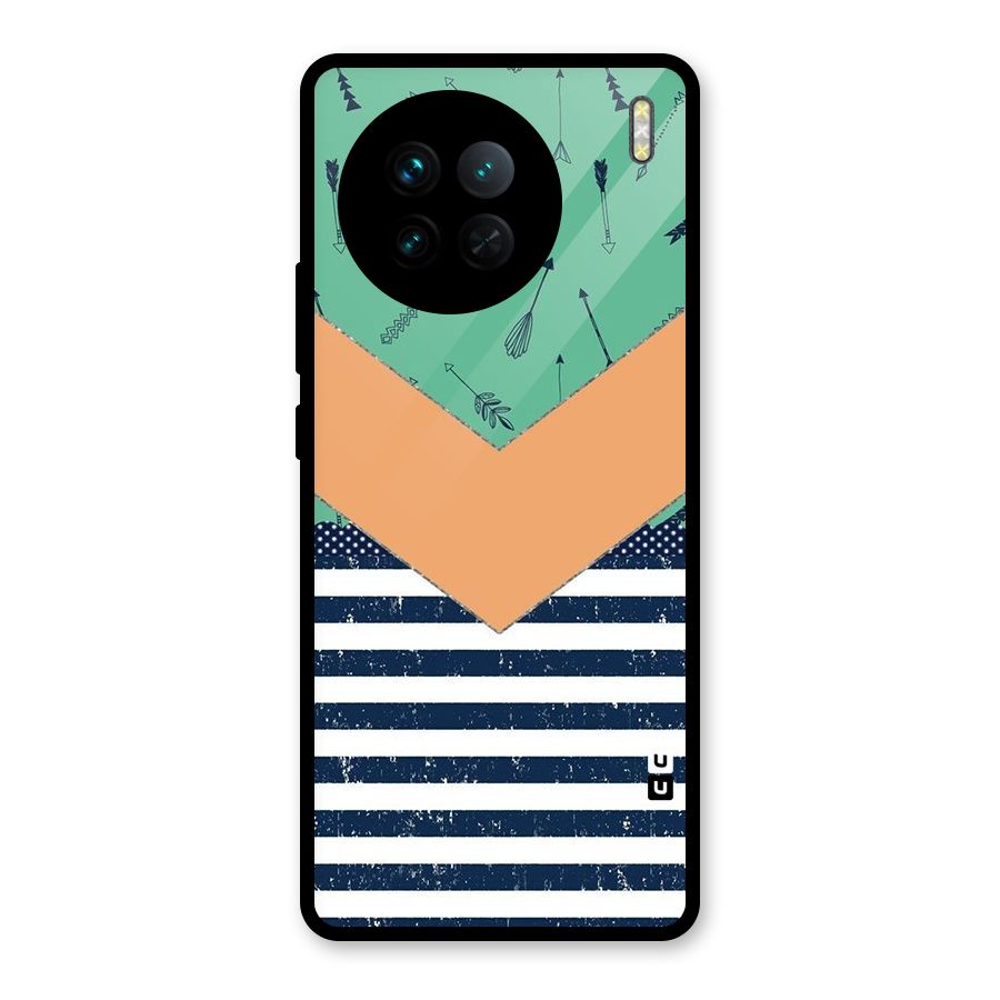 Arrows and Stripes Glass Back Case for Vivo X90