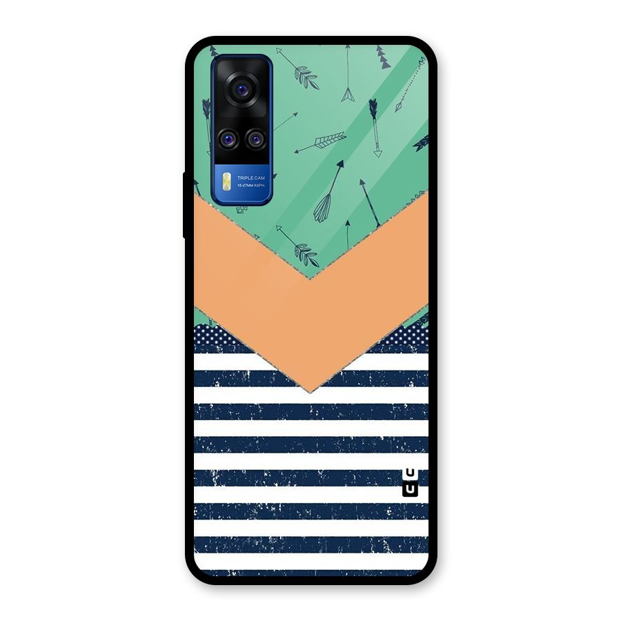 Arrows and Stripes Glass Back Case for Vivo Y31
