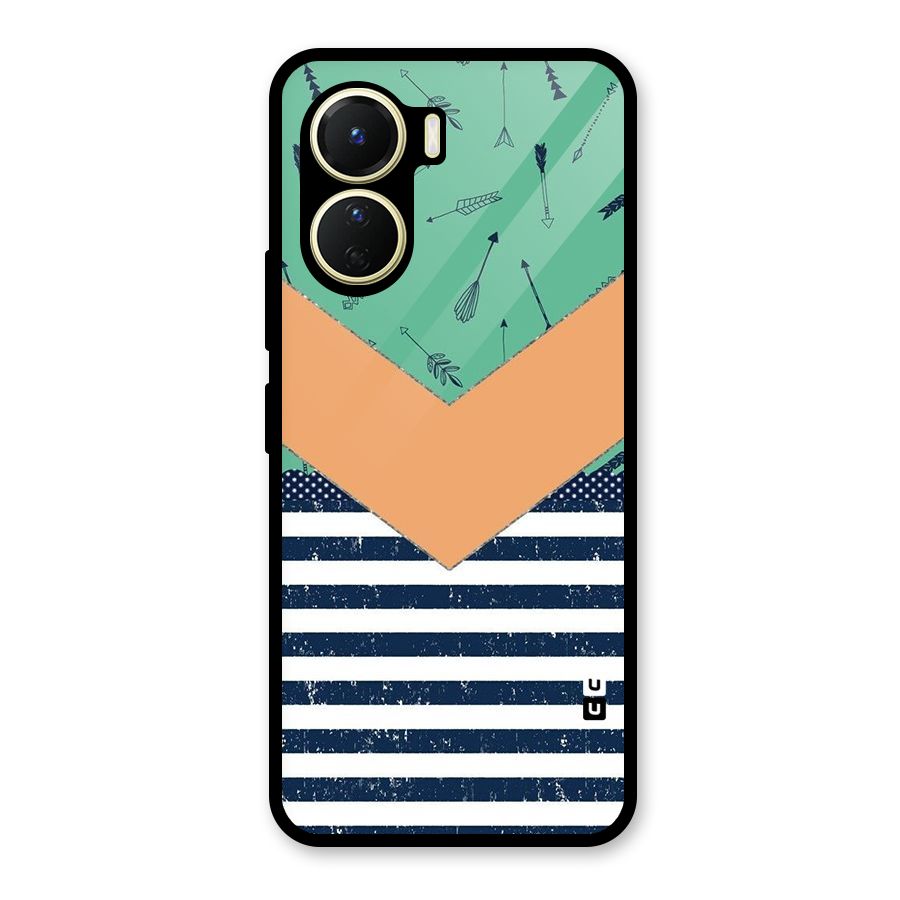 Arrows and Stripes Glass Back Case for Vivo Y56