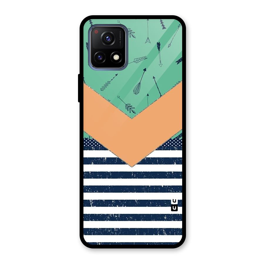 Arrows and Stripes Glass Back Case for Vivo Y72 5G