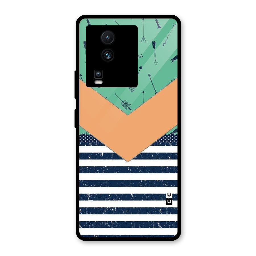 Arrows and Stripes Glass Back Case for Vivo iQOO Neo 7 Pro