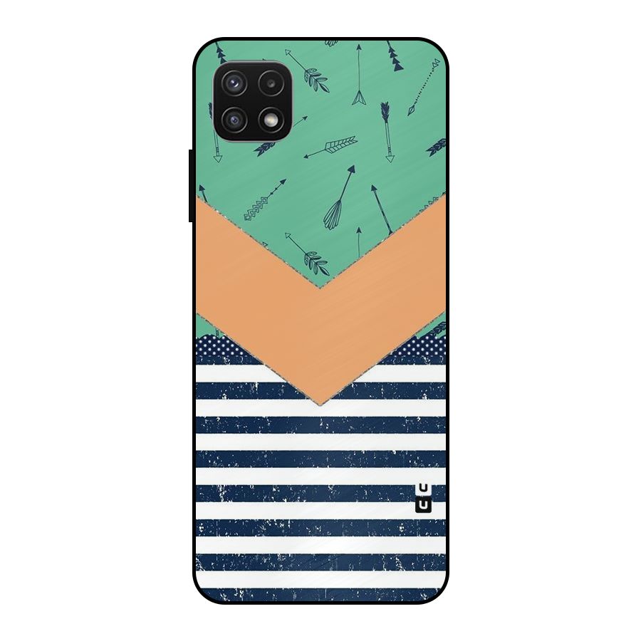 Arrows and Stripes Metal Back Case for Galaxy A22 5G