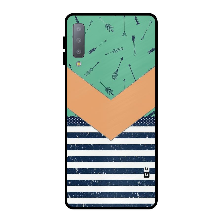 Arrows and Stripes Metal Back Case for Galaxy A7 (2018)
