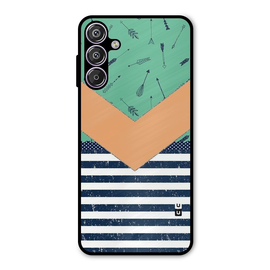 Arrows and Stripes Metal Back Case for Galaxy M15