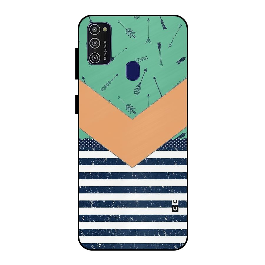 Arrows and Stripes Metal Back Case for Galaxy M21