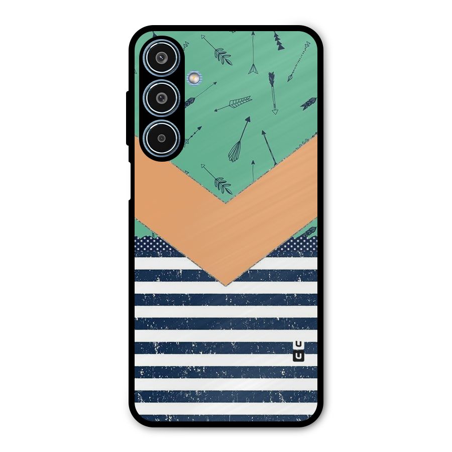 Arrows and Stripes Metal Back Case for Galaxy M35