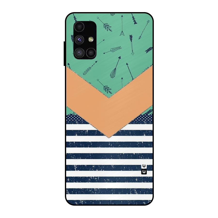 Arrows and Stripes Metal Back Case for Galaxy M51