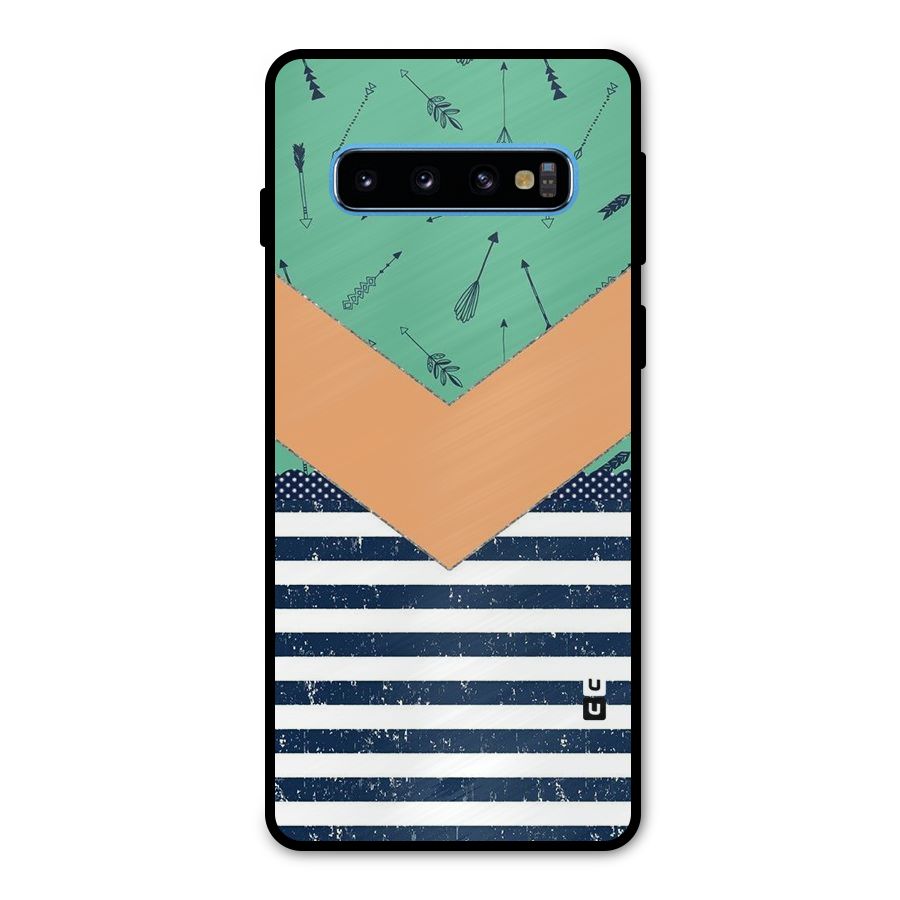 Arrows and Stripes Metal Back Case for Galaxy S10