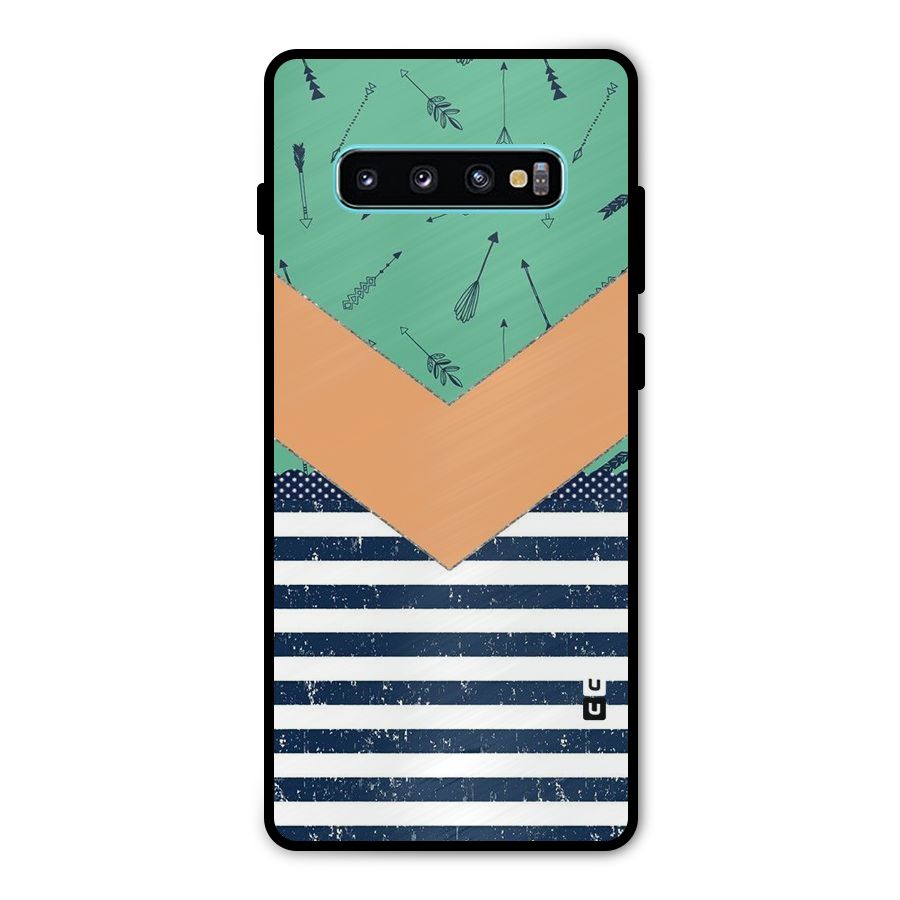 Arrows and Stripes Metal Back Case for Galaxy S10 Plus