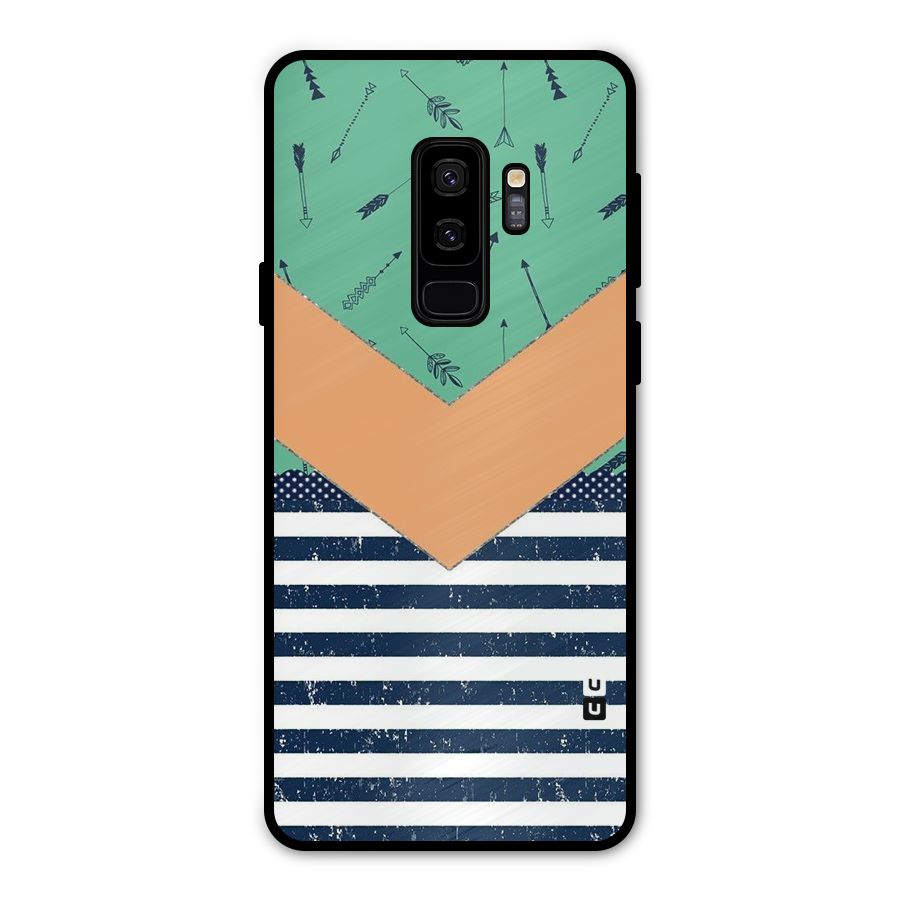 Arrows and Stripes Metal Back Case for Galaxy S9 Plus