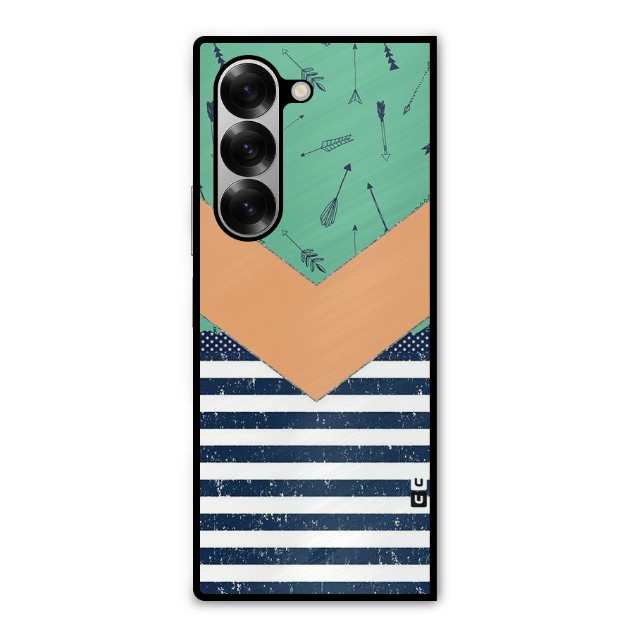 Arrows and Stripes Metal Back Case for Galaxy Z Fold6