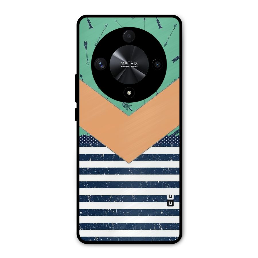 Arrows and Stripes Metal Back Case for Honor X9b