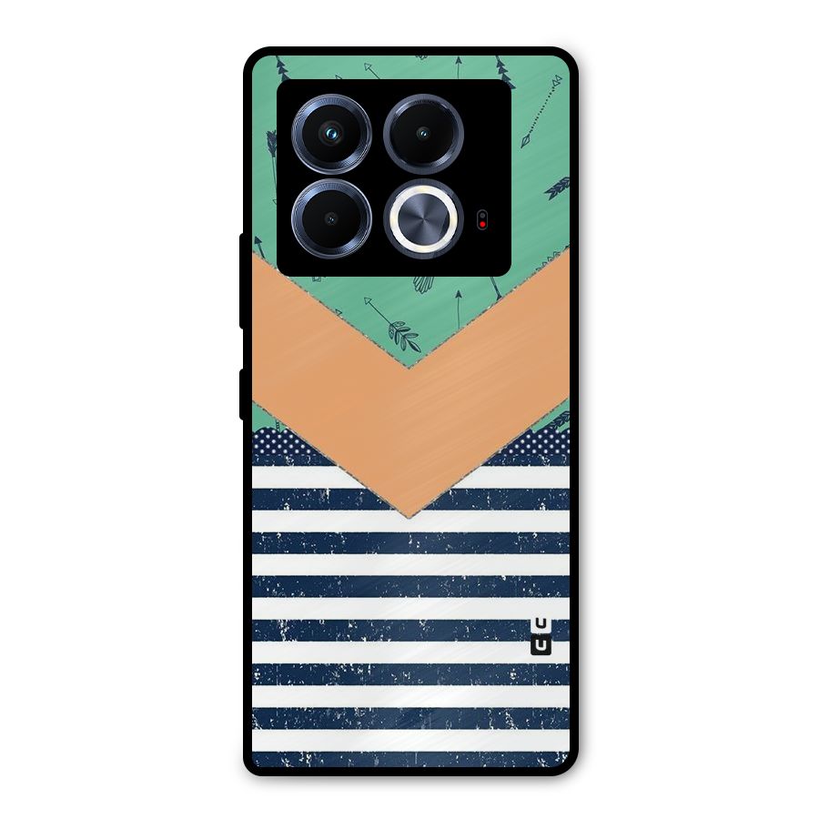 Arrows and Stripes Metal Back Case for Infinix Note 40 5G