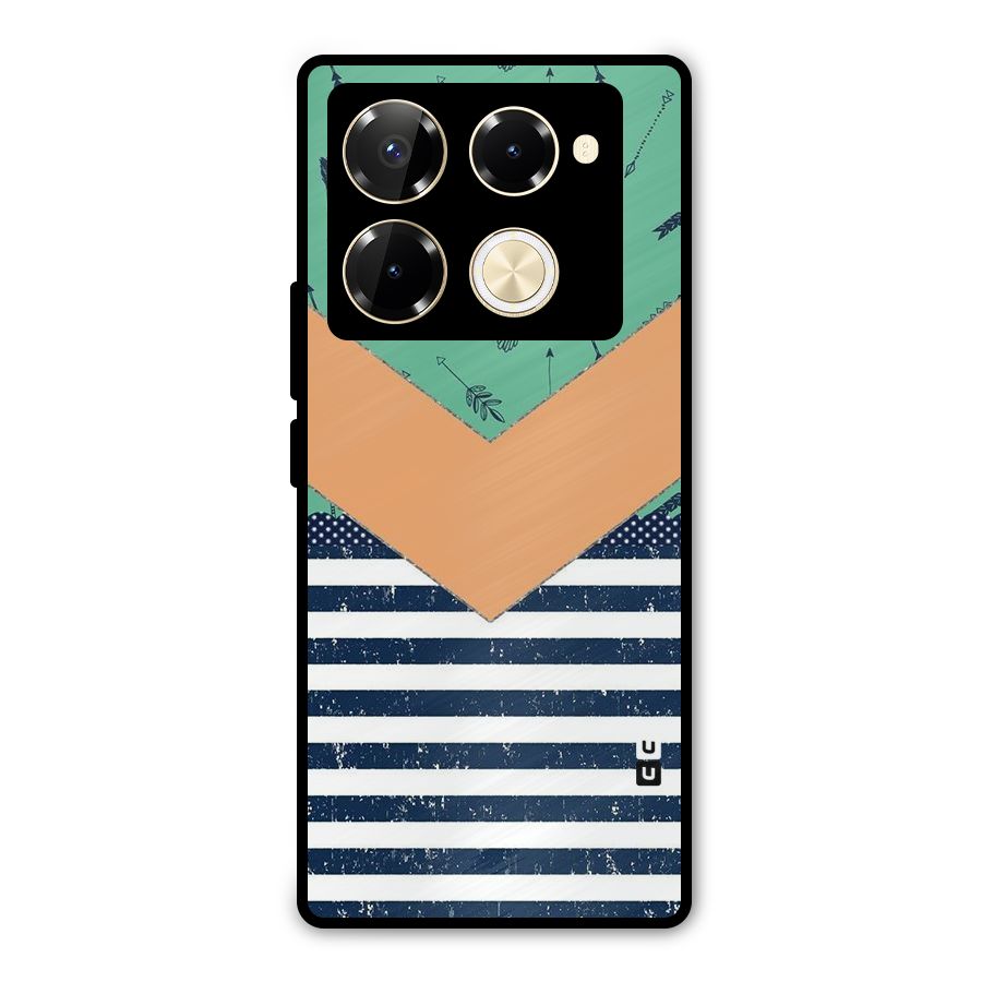 Arrows and Stripes Metal Back Case for Infinix Note 40 Pro Plus