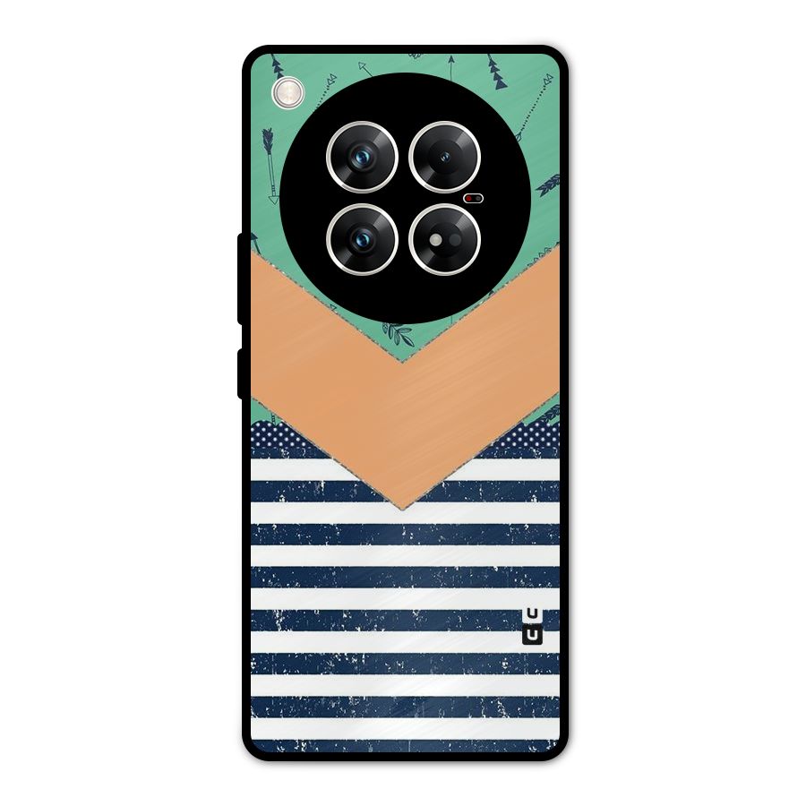 Arrows and Stripes Metal Back Case for Infinix Zero 40 5G