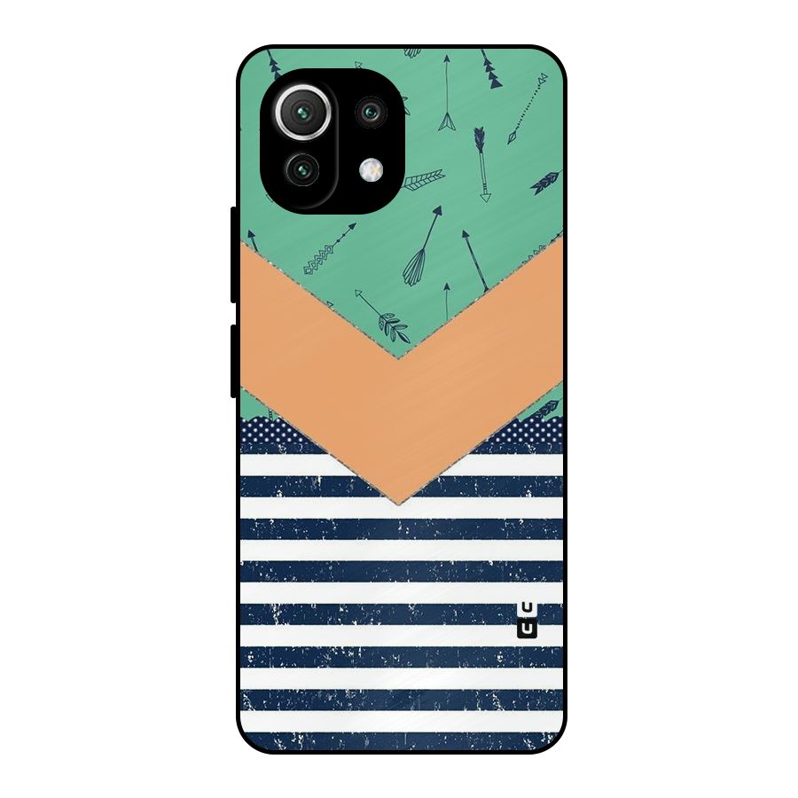 Arrows and Stripes Metal Back Case for Mi 11 Lite NE 5G