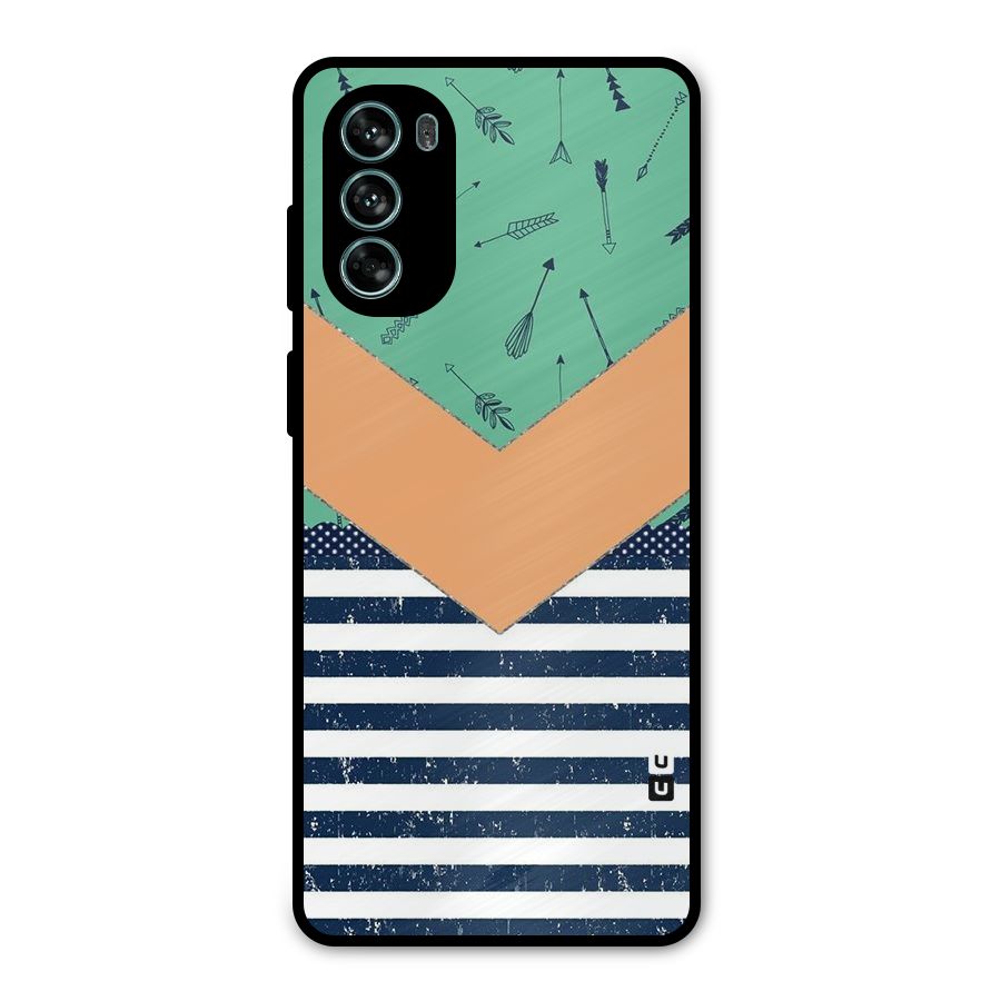 Arrows and Stripes Metal Back Case for Moto G62